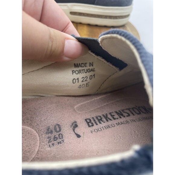 Birkenstock Oswego Shoes Mens 7N Blue Knit Suede Slip On Comfort Casual main image 9